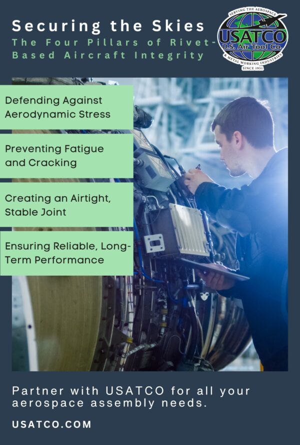 an infographic that lists The Importance of High-Strength Rivets in Aircraft Safety
