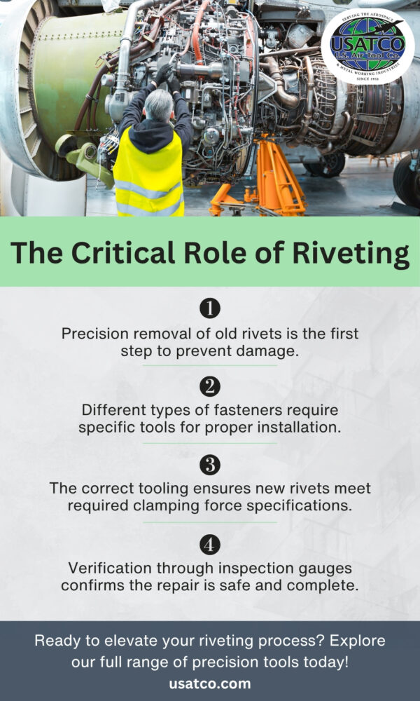 infographic that lists the critical role of riveting