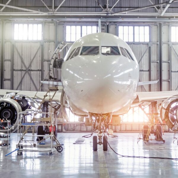 plane that's needs to be serviced