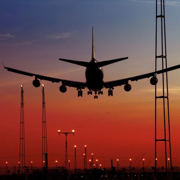plane getting ready to land