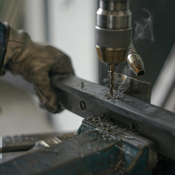 Drilling into metal