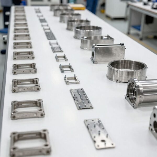 Organized aerospace assembly line showing efficient use of temporary rivets.