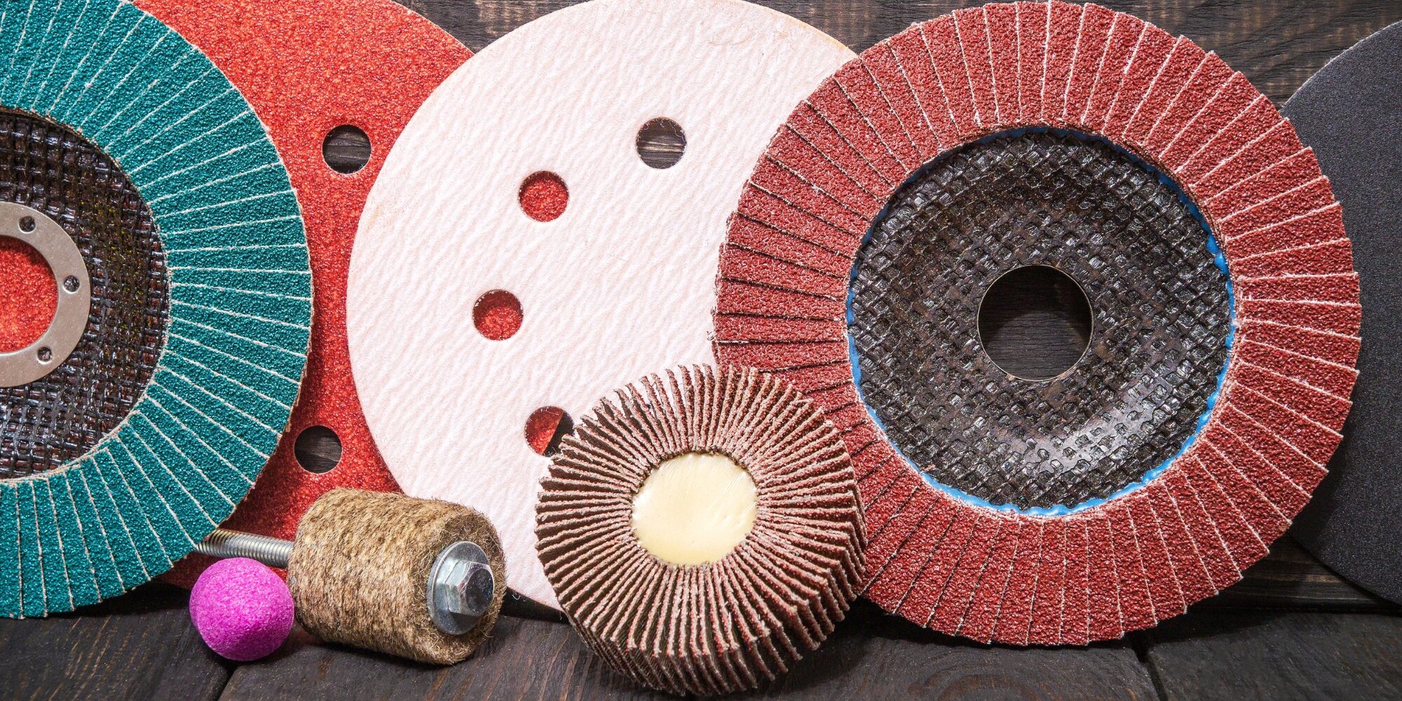 assortment of abrasive material
